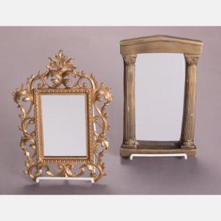 Appraisal: Two Decoratively Framed Mirrors th Century Two Decoratively Framed Mirrors