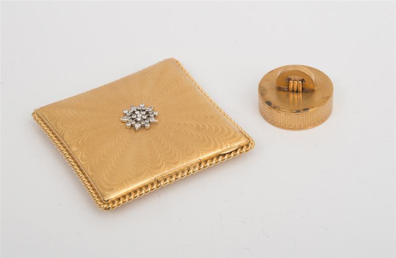 Appraisal: PAIR OF CARTIER YELLOW GOLD ACCESSORIES Including an k yellow