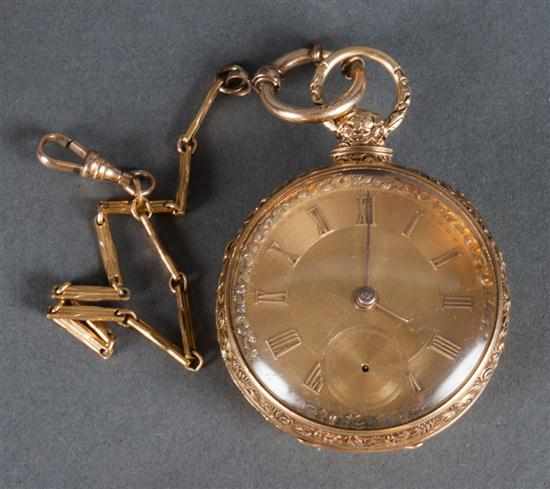 Appraisal: K gold open-face gentleman's pocket watch case stamped '' K