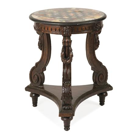 Appraisal: Louis XIV Style Pietra Dura Side Table Estimate -