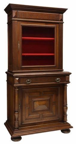 Appraisal: French Louis XIII style walnut stepback cabinet late th c