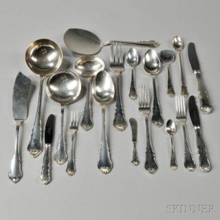 Appraisal: Spanish Silver Flatware Service Barcelona mid to late th century