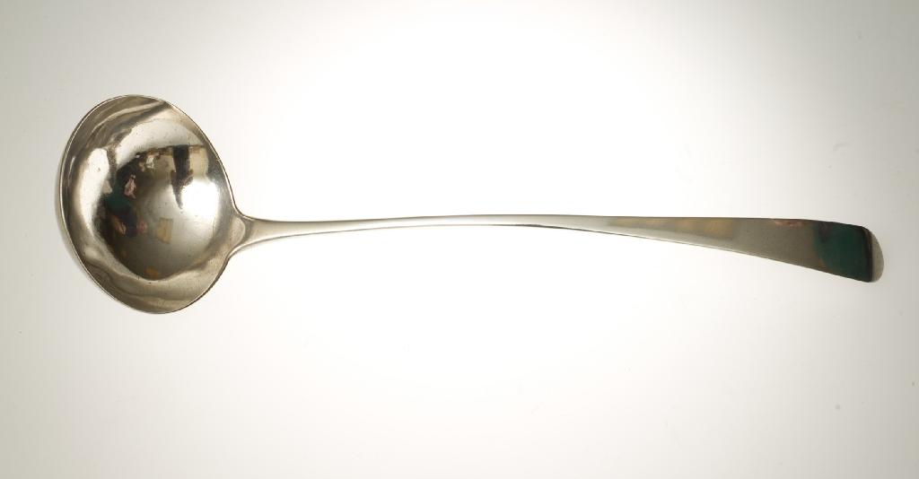 Appraisal: GEORGE III SCOTTISH SILVER SOUP PUNCH LADLE WILLIAM PATRICK CUNNINGHAM