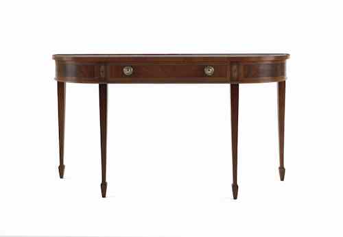 Appraisal: Heckman Federal style mahogany console table h w