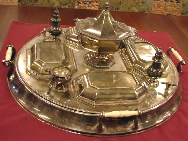 Appraisal: Lazy Susan design with rotating top fitted with octagonal paneled