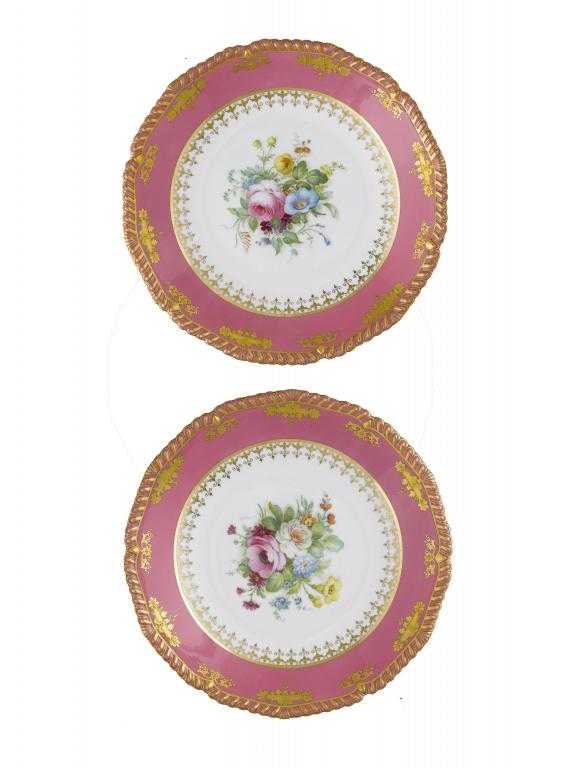 Appraisal: A PAIR OF ROYAL CROWN DERBY PLATES painted by A