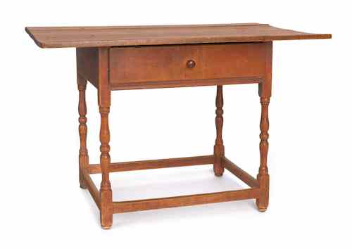 Appraisal: New England stained maple tavern table ca retaining an early