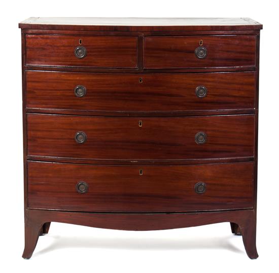 Appraisal: Sale Lot An American Mahogany Bowfront Chest of Drawers having