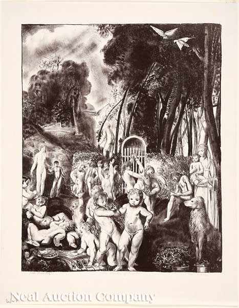 Appraisal: George Wesley Bellows American - The Garden of Growth from