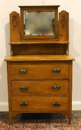 Appraisal: An Arts and Crafts style light oak dressing chest cm