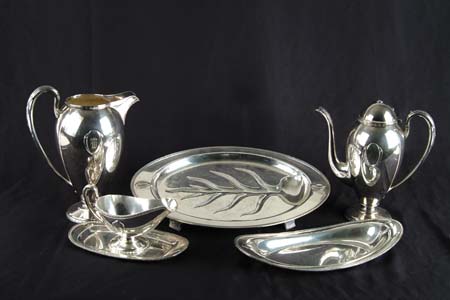 Appraisal: SEVEN SILVER PLATED TABLE ARTICLES In the Charm pattern by