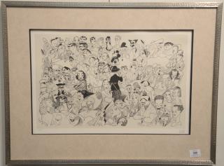 Appraisal: Al Hirschfeld - offset lithograph Movie Land signed in pencil