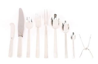 Appraisal: Pcs Georg Jensen Bernadotte Silver Flatware Georg Jensen Danish founded