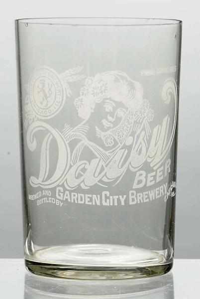 Appraisal: Daisy Beer Acid-Etched Beer Glass Garden City Brewery Some light