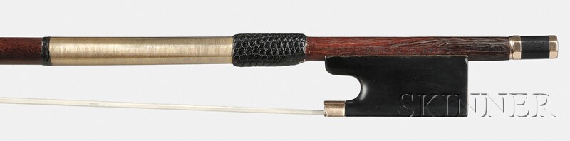 Appraisal: Gold Mounted Violin Bow H R Pfretzschner the round stick