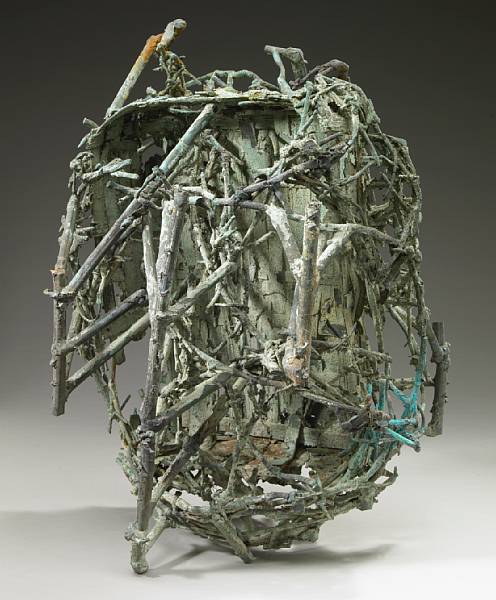 Appraisal: Claire Falkenstein American - Network welded copper with patina x