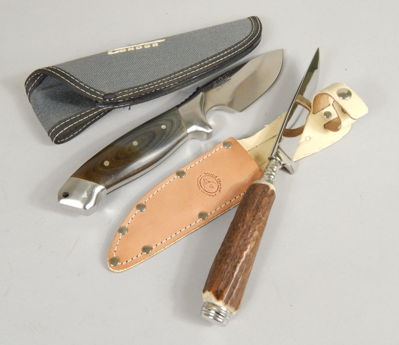 Appraisal: Two hunting knives one made by Condor of Japan