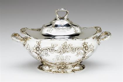 Appraisal: Gorham sterling silver tureen date mark for Of shaped oval