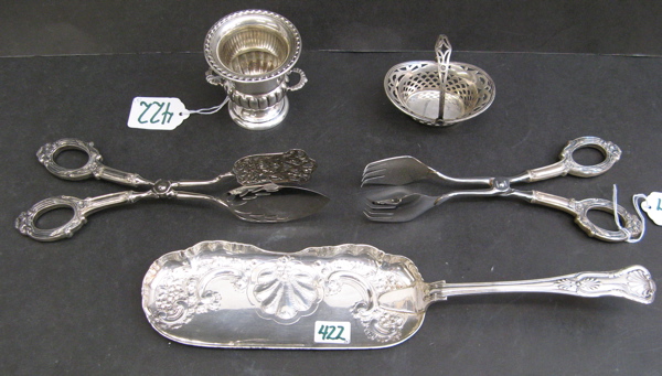 Appraisal: GROUP OF STERLING AND SILVERPLATE includes a Sterling toothpick holder