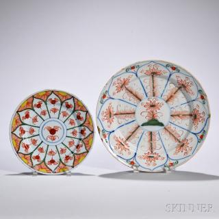 Appraisal: Two Tin-glazed Earthenware Plates England mid- th century probably London