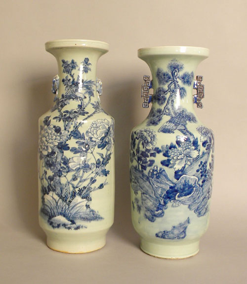 Appraisal: Pair of Chinese export porcelain jardini res h