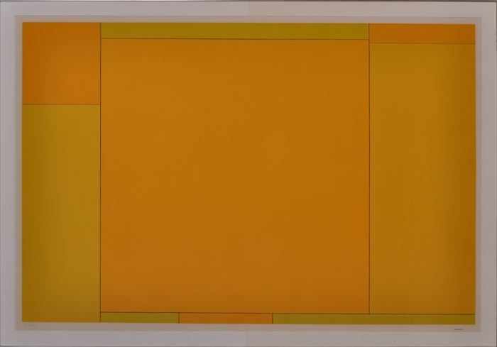 Appraisal: LUDWIG SANDER - UNTITLED Serigraph in colors x in sight