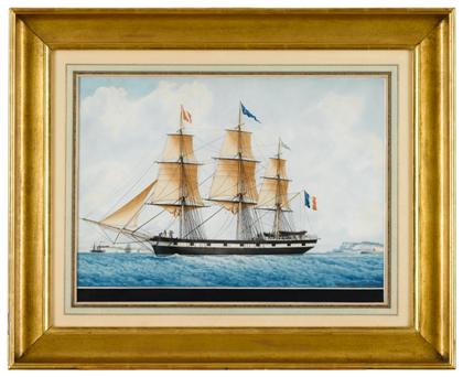 Appraisal: Frederic Roux French - portrait of a three masted french