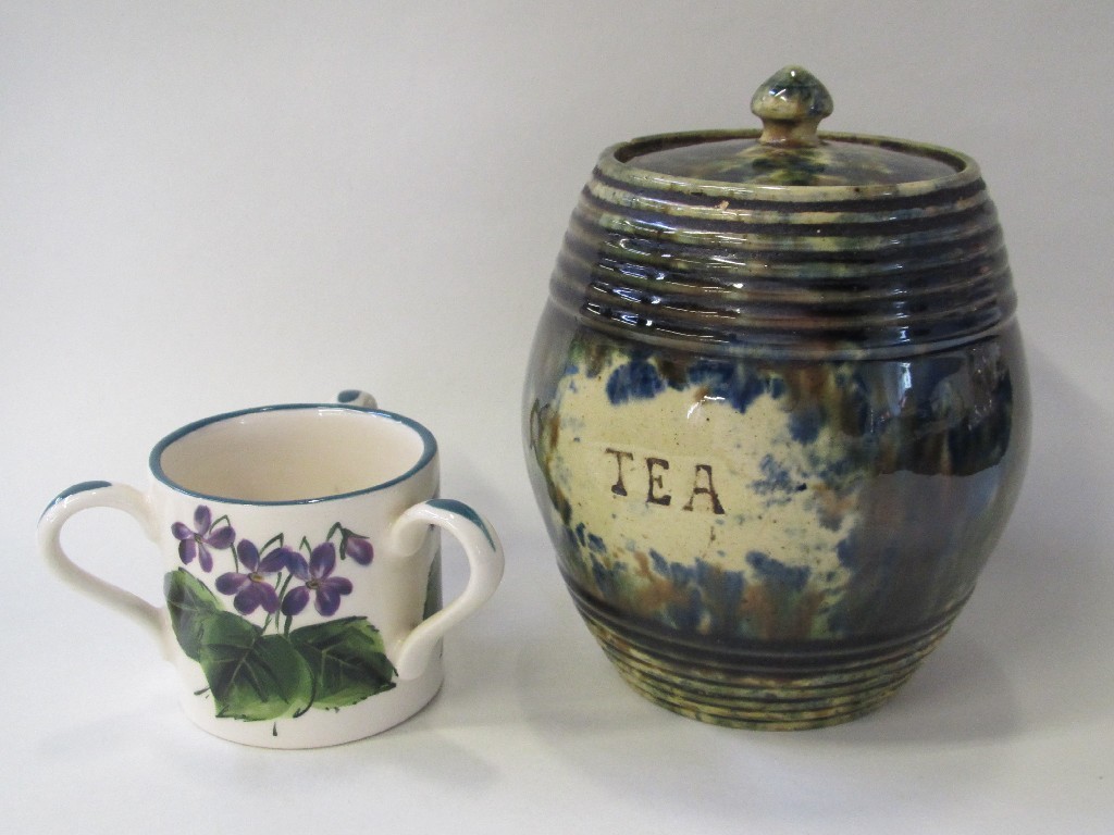 Appraisal: Griselda Hill 'Violet' tyg and a Scottish pottery tea jar