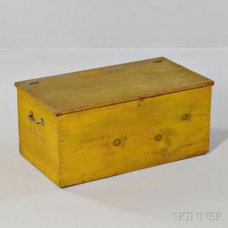 Appraisal: Shaker Small Yellow-stained Pine Storage Chest Canterbury New Hampshire late