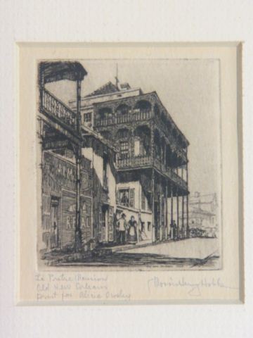 Appraisal: Morris Henry Hobbs etching masion on Old New Orleans image