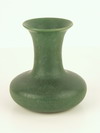 Appraisal: VASE - Green glazed Gruby vase with flared lip H