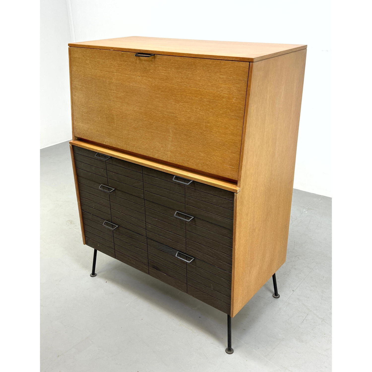 Appraisal: RAYMOND LOEWY for Mengel Tall Secretary Desk Dresser Painted interior