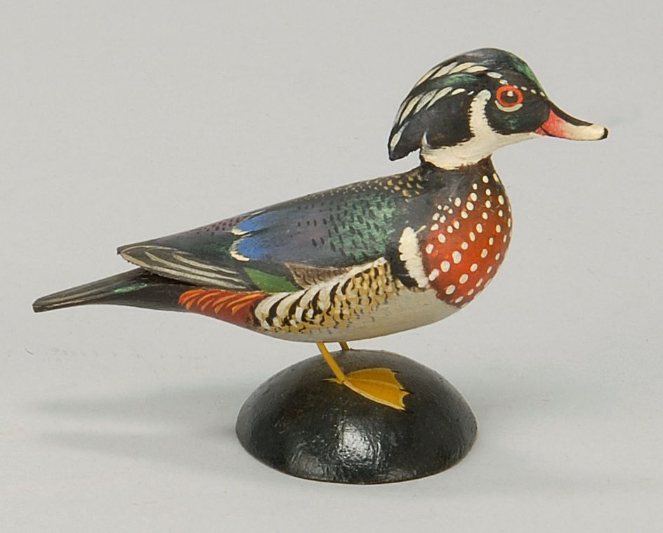 Appraisal: MINIATURE WOOD DUCK DRAKE By A E Crowell of East