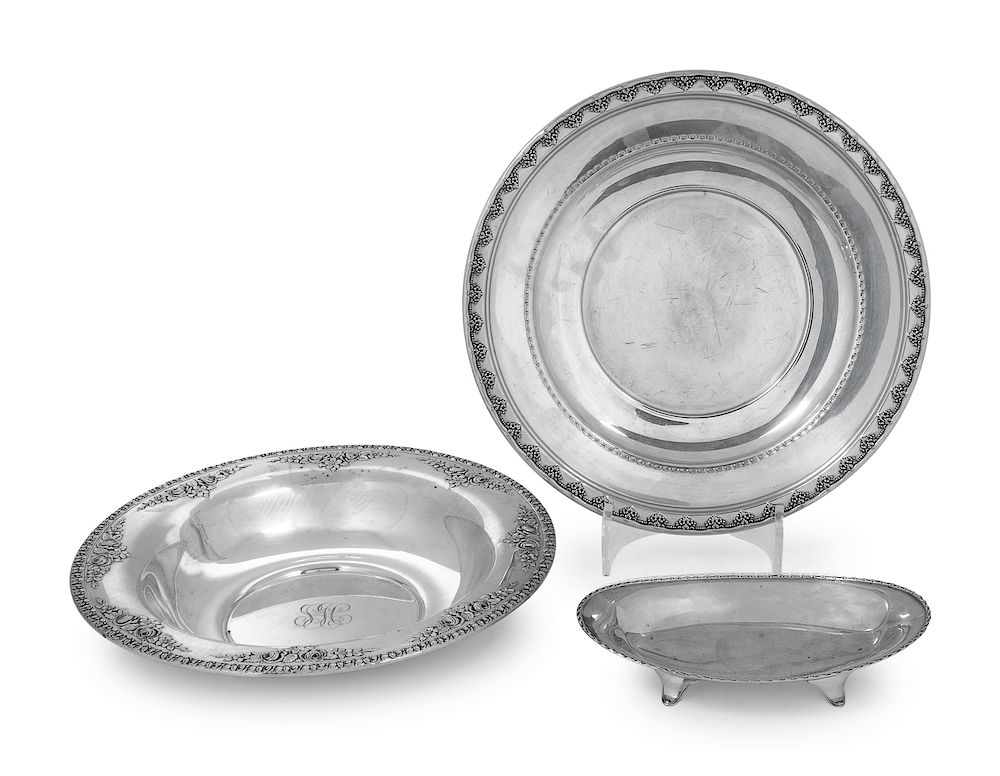 Appraisal: A Group of Three American Silver Serving Articles Reed Barton