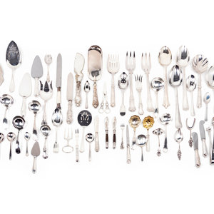 Appraisal: A Large Collection of Silver-Plate Flatware and Serving Articles Length