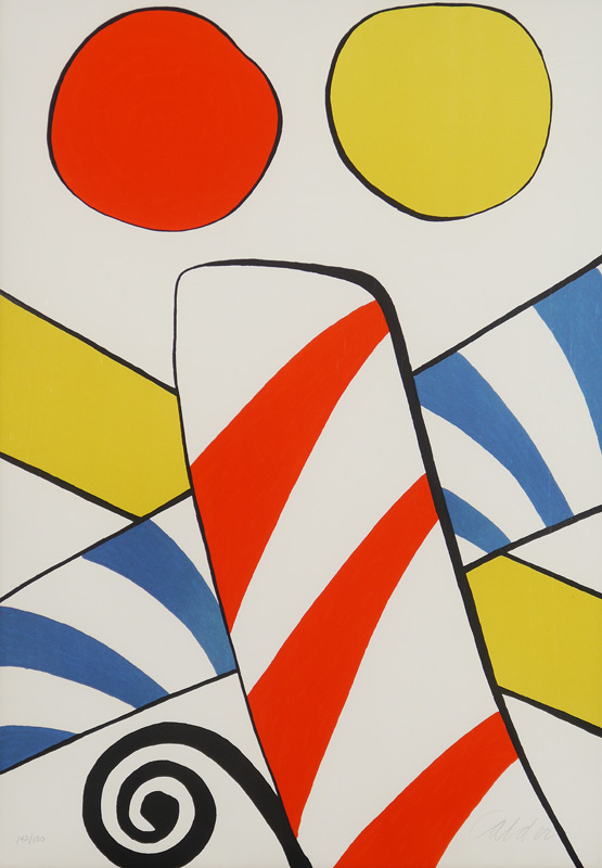 Appraisal: CALDER Alexander American - Candy Cane Lithograph '' x ''