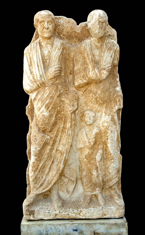 Appraisal: Massive Roman Marble Relief - Figures Child Roman Imperial Period