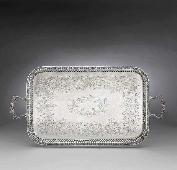 Appraisal: Portuguese Silver Tea Tray