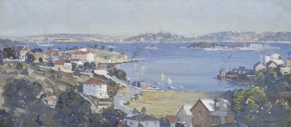 Appraisal: JAMES R JACKSON - Sydney Harbour oil on canvas board