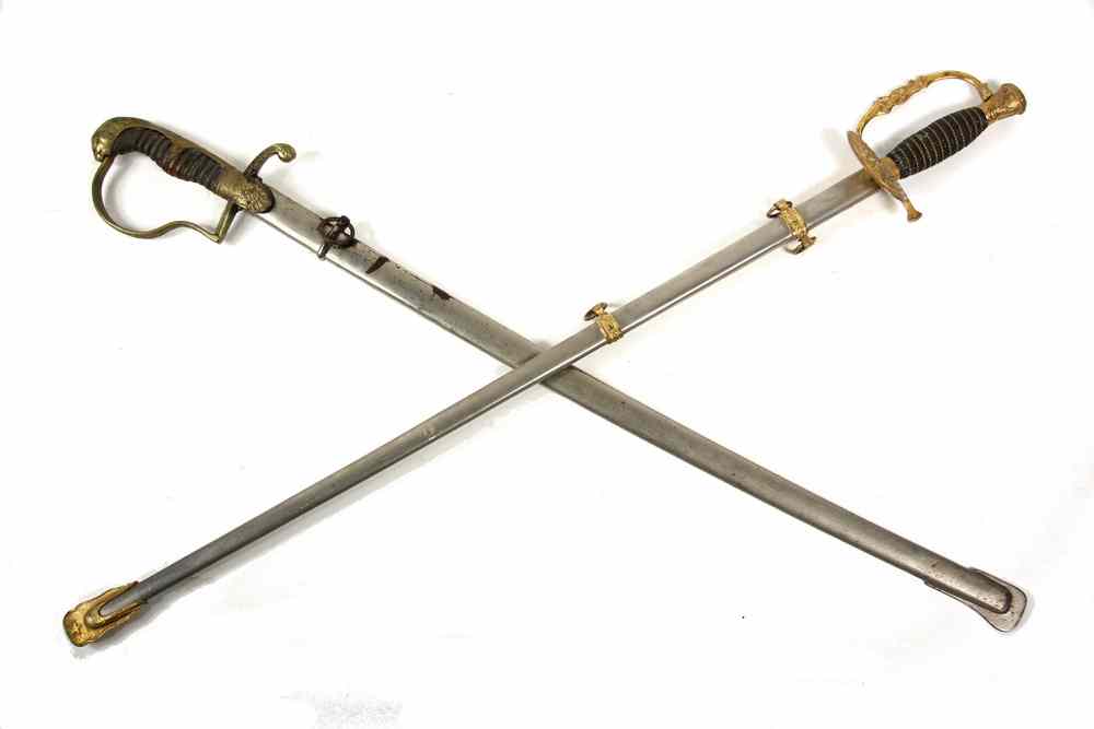 Appraisal: MILITARY DRESS SWORDS - Two Military Dress Swords both with