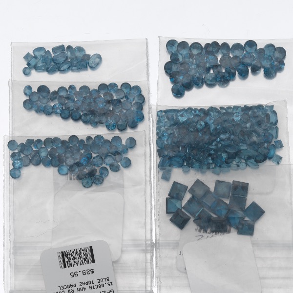 Appraisal: MULTISHAPE APPRX CT TOTAL LONDON BLUE TOPAZ GEMSTONES Multiple shape