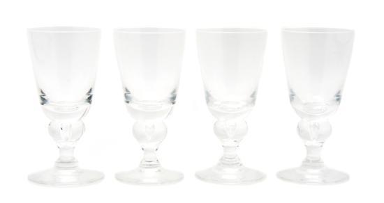 Appraisal: A Set of Twelve Drinking Glasses Steuben having a vasiform