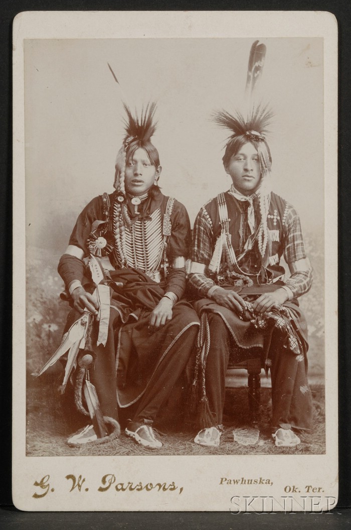 Appraisal: Cabinet Card of Two Grass Dancers by G W Parsons