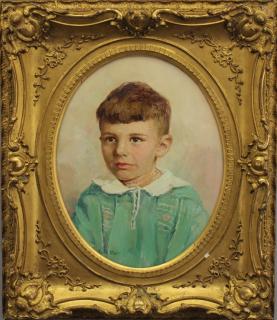 Appraisal: Edith White - Portrait of a young boy Signed lower