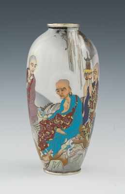 Appraisal: A Cloisonne Musen Vase of Aesthetics Meiji Period Slender ovoid