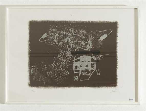 Appraisal: TAPIES ANTONI Untitled Lithograph Signed lower right Tapies Image x