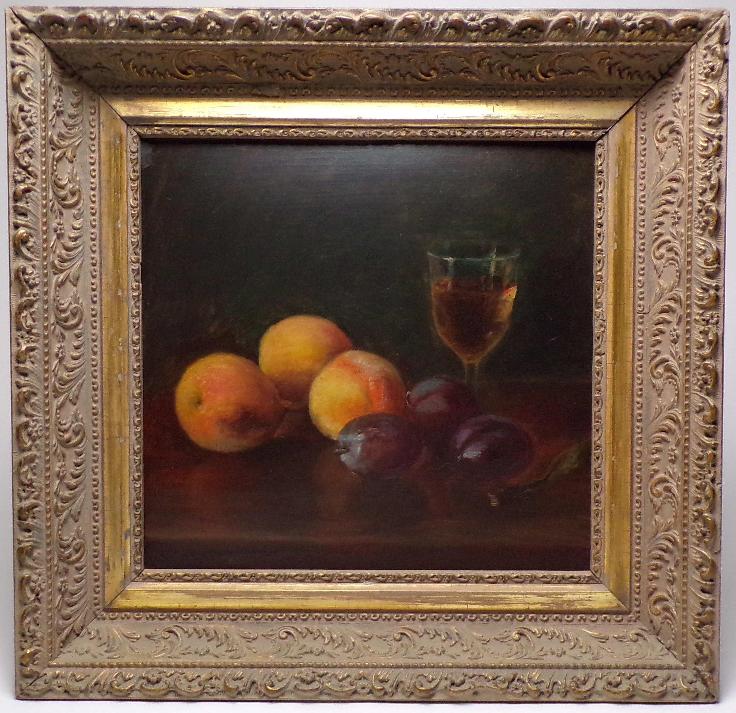 Appraisal: Estelle S Alderfer American - - Still-Life of Peaches and