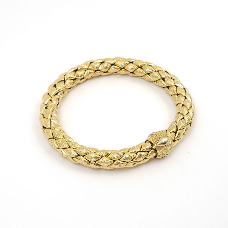 Appraisal: GRAM K SOFT BANGLE BY CHIMENTO K yellow gold bracelet