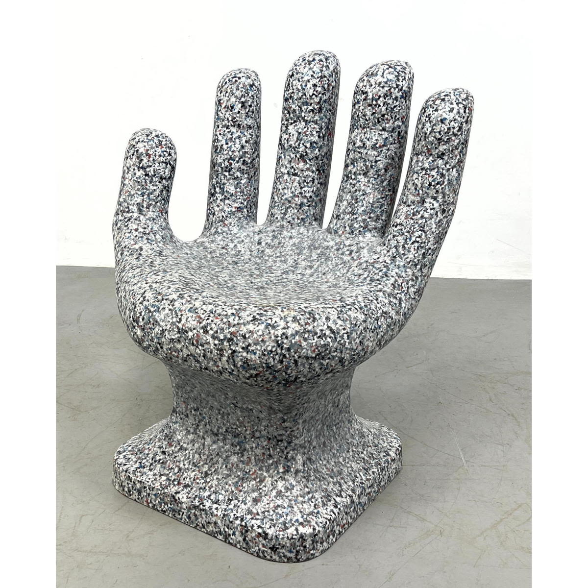 Appraisal: Molded Plastic Hand Chair Mottled speckled finish Inspired by Pedro