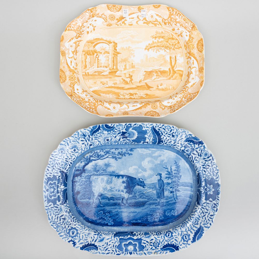 Appraisal: Copeland Late Spode and Another Transfer Printed Meat Platter The